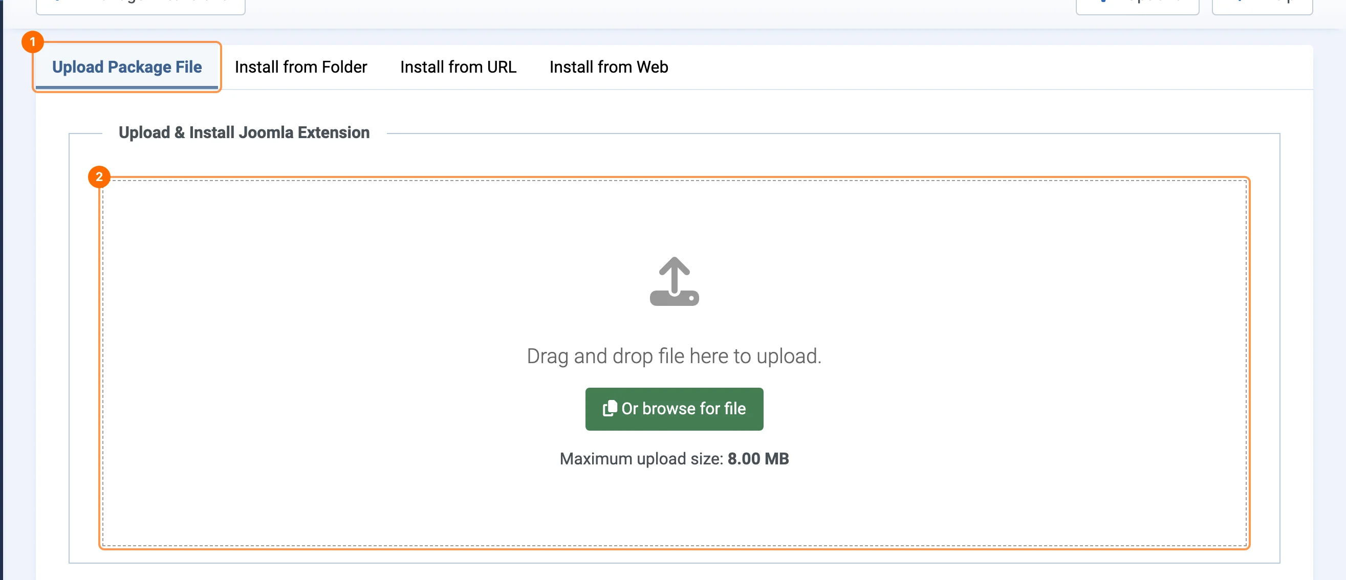 Install PX Adminer from System, Install, Extensions, Upload Package File