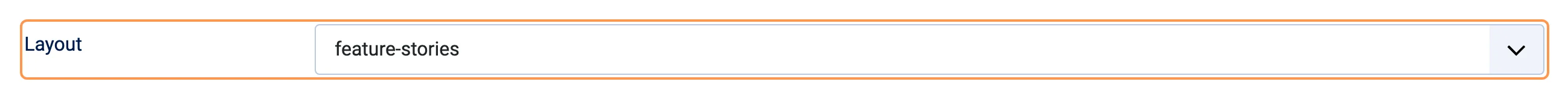 Layout field of an Articles - Category module