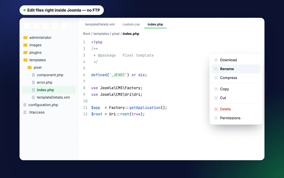 PX File Manager