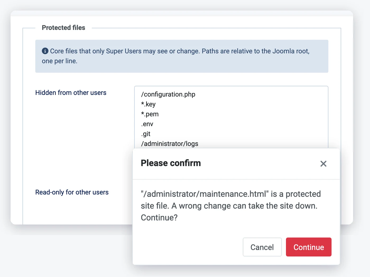 PX File Pro: Keep Joomla core files out of reach