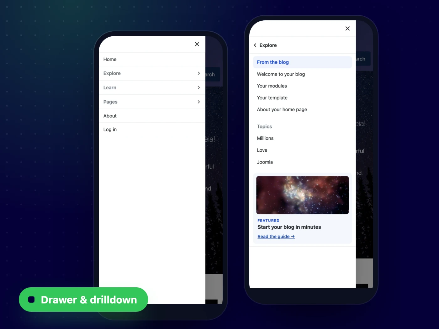 A real mobile menu, not a squeezed one