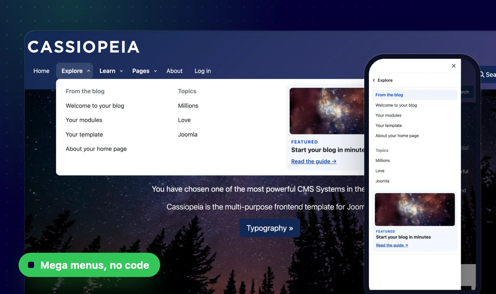 PX Mega Menu