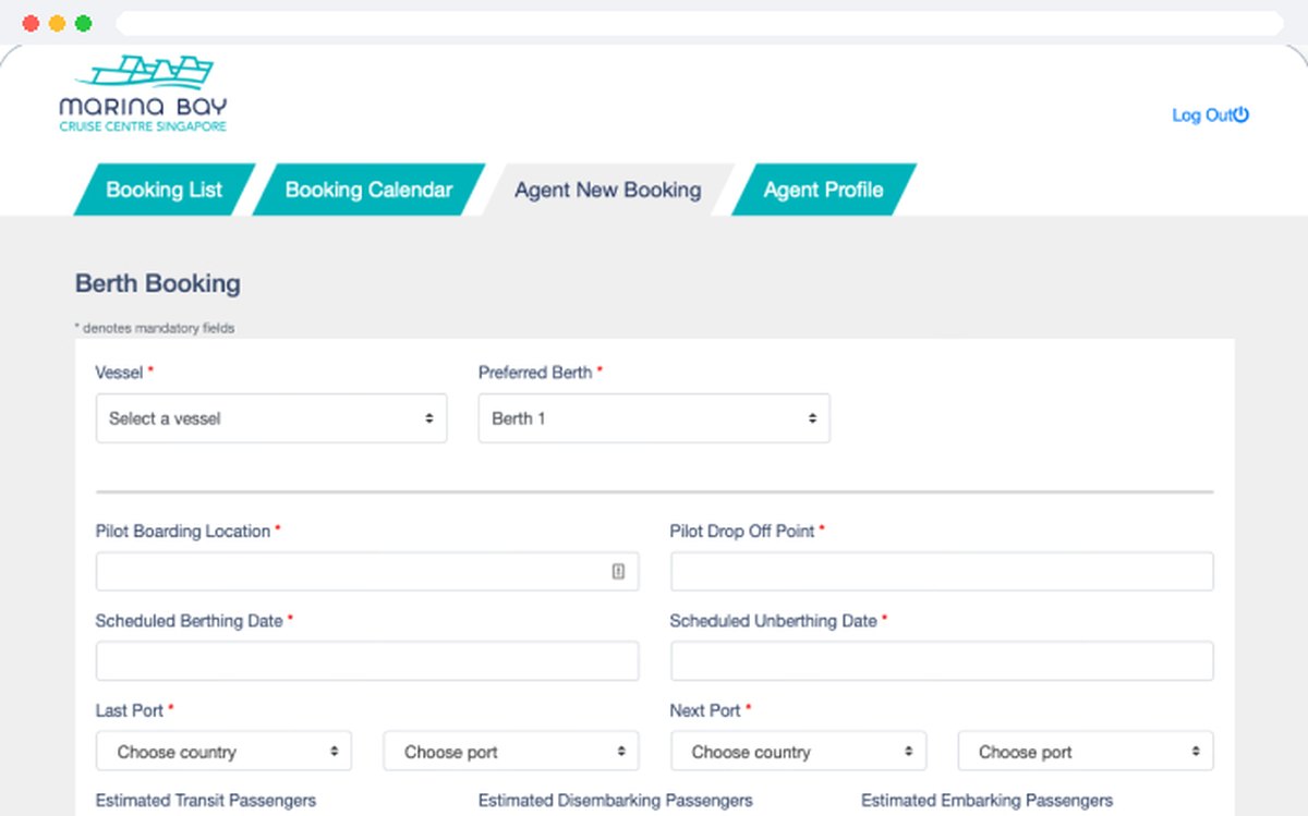Berth booking form