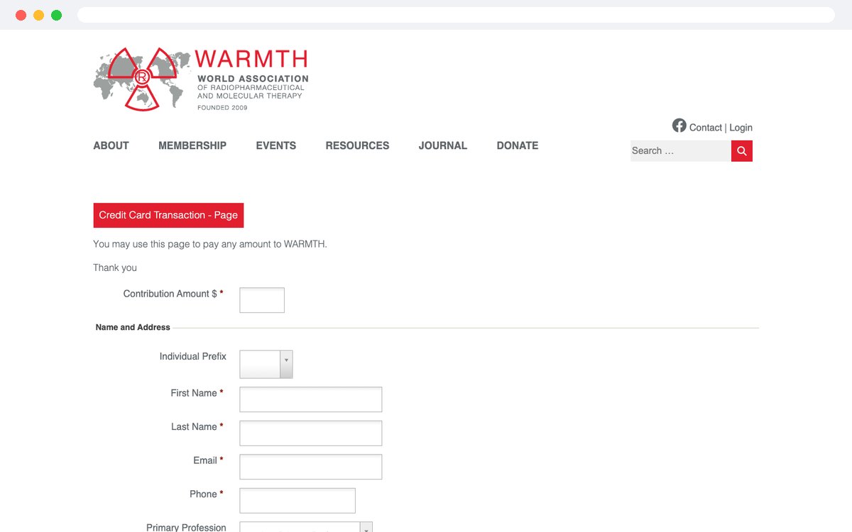 CiviCRM contribution page