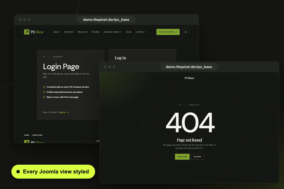 PX Base – Free Joomla 6 Starter Template on T4