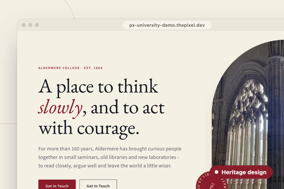 PX University – Heritage design for colleges and universities